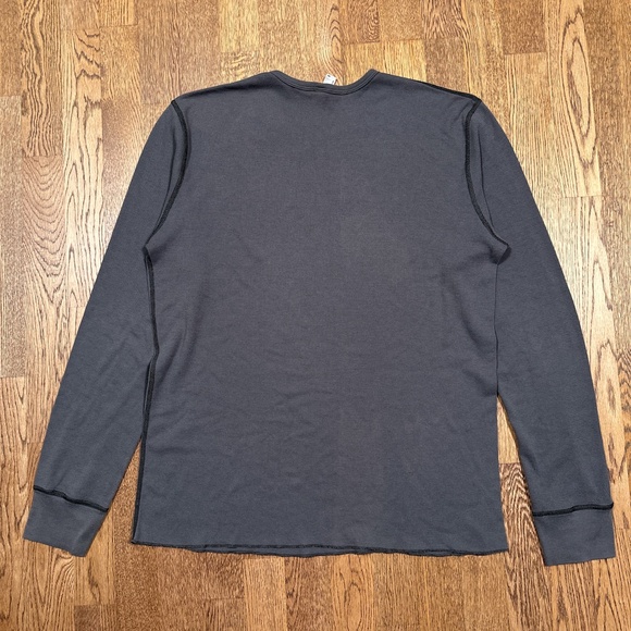 Vintage Y2K American Apparel Dexter Thermal Waffle Knit L/S T Shirt Mens 2XL - Picture 2 of 8